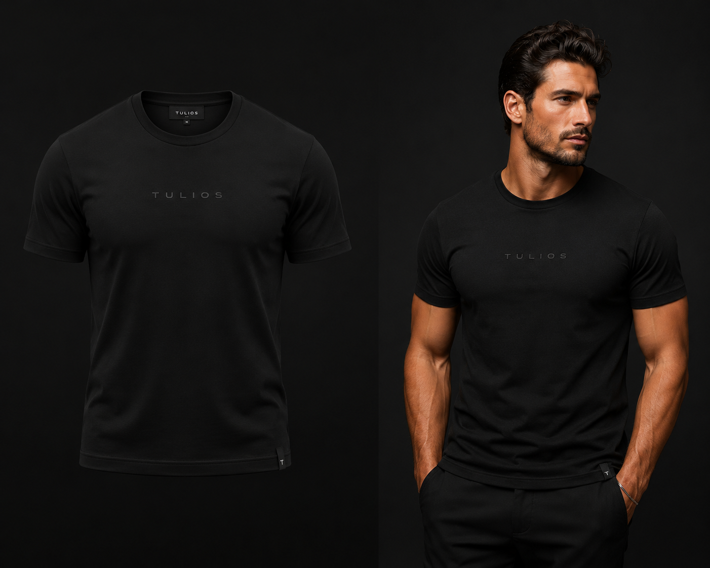 Tulios Essential Tee – Midnight Black