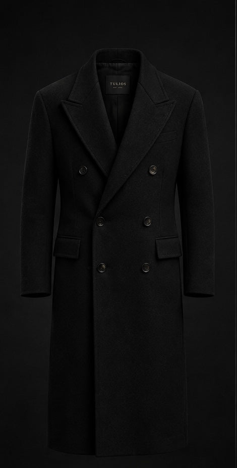 Tulios Cashmere Overcoat – Noir