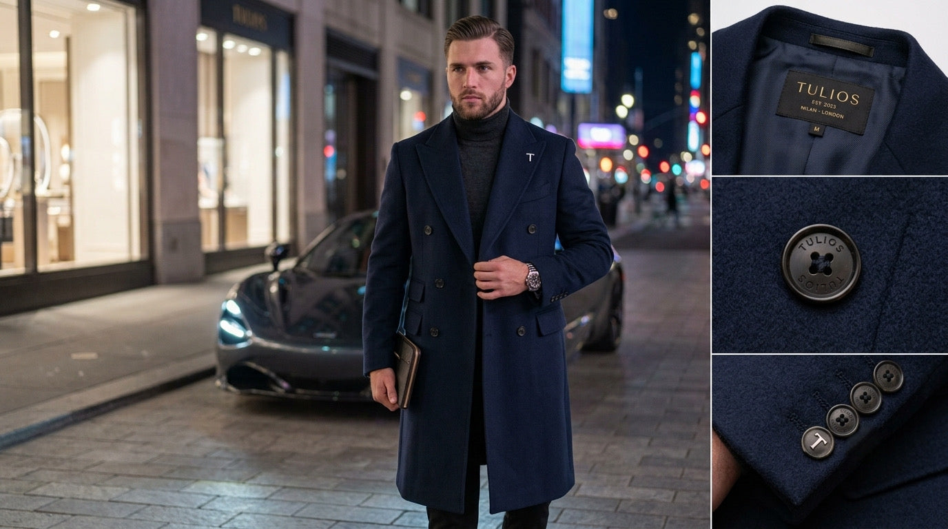 Tulios Signature Double-Breasted Overcoat