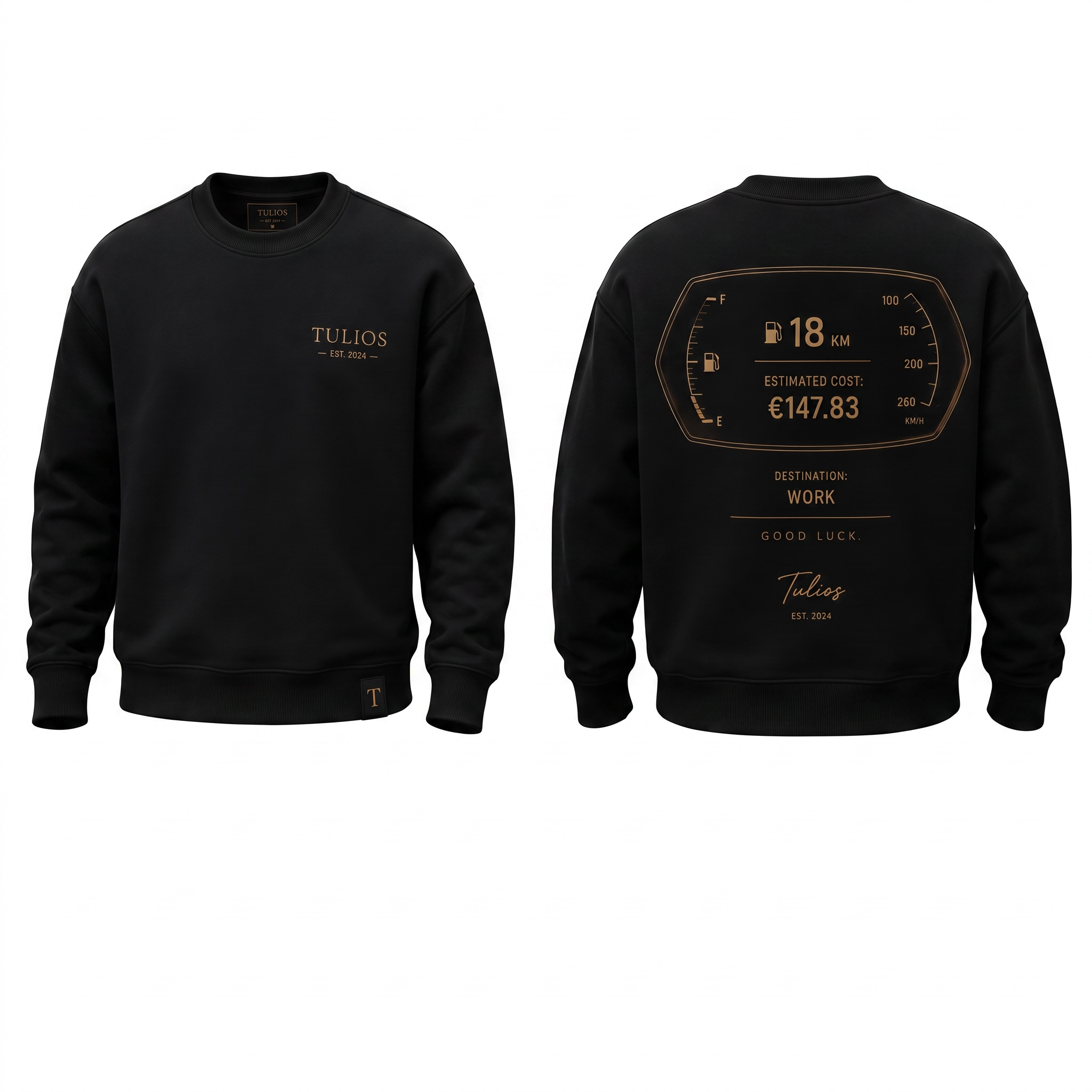 Tulios Low Fuel Crewneck – Black Gold