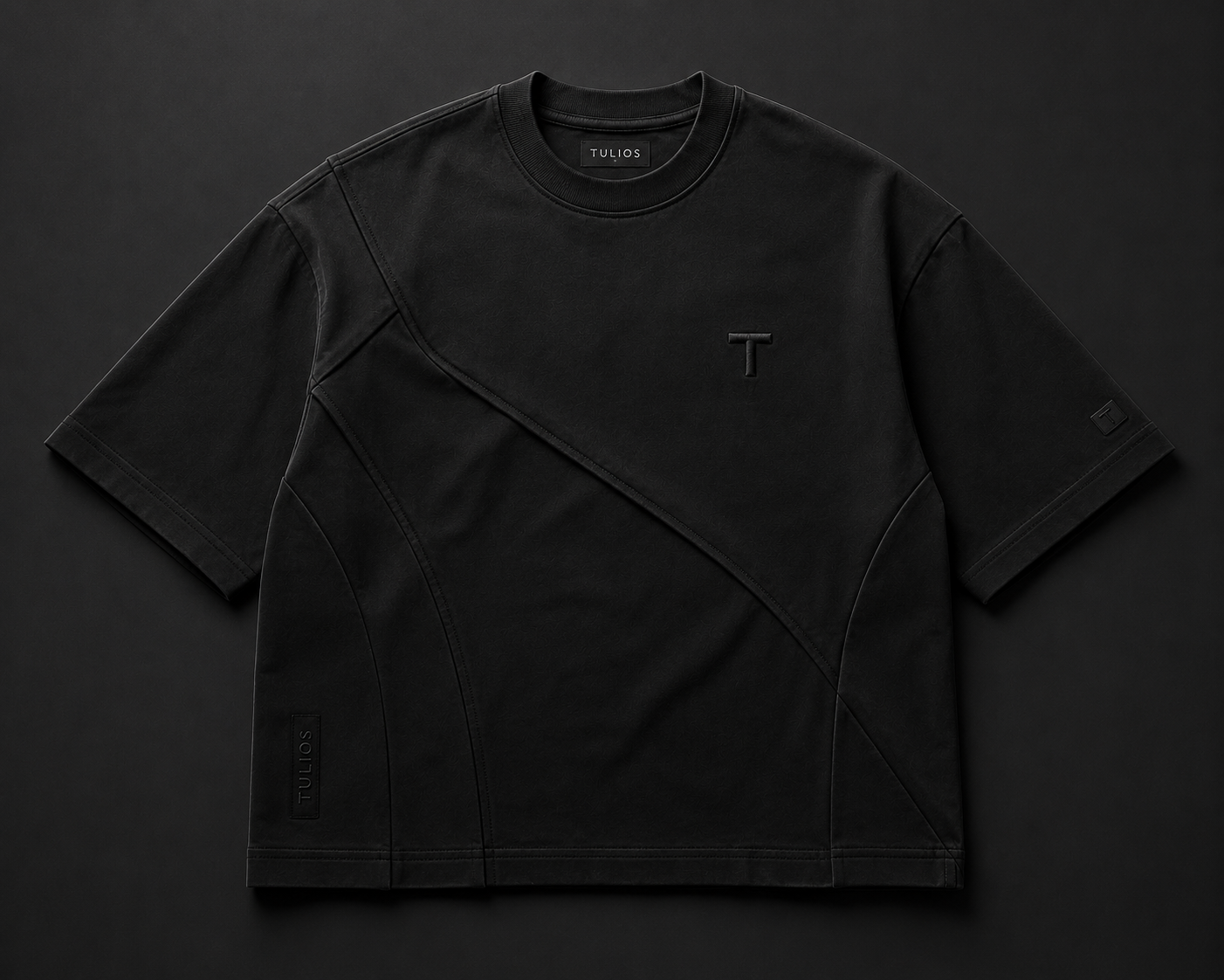 Tulios Aether Panel Tee – Black