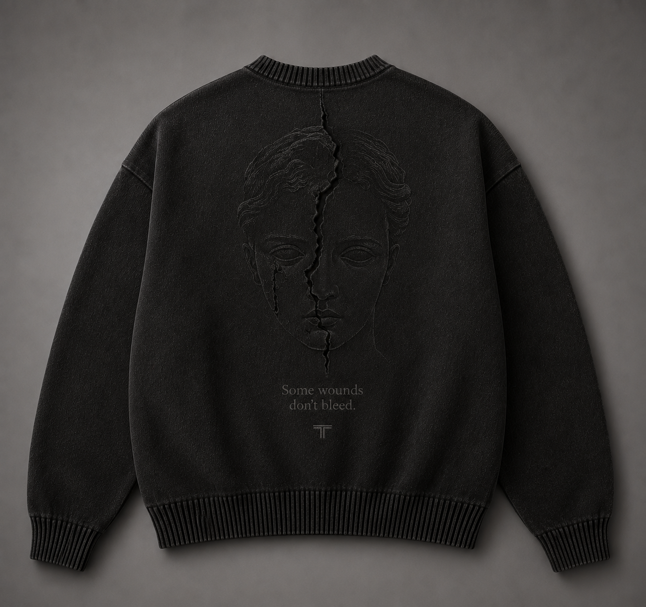 Tulios Fractured Truth™ Heavyweight Sweater – Washed Obsidian