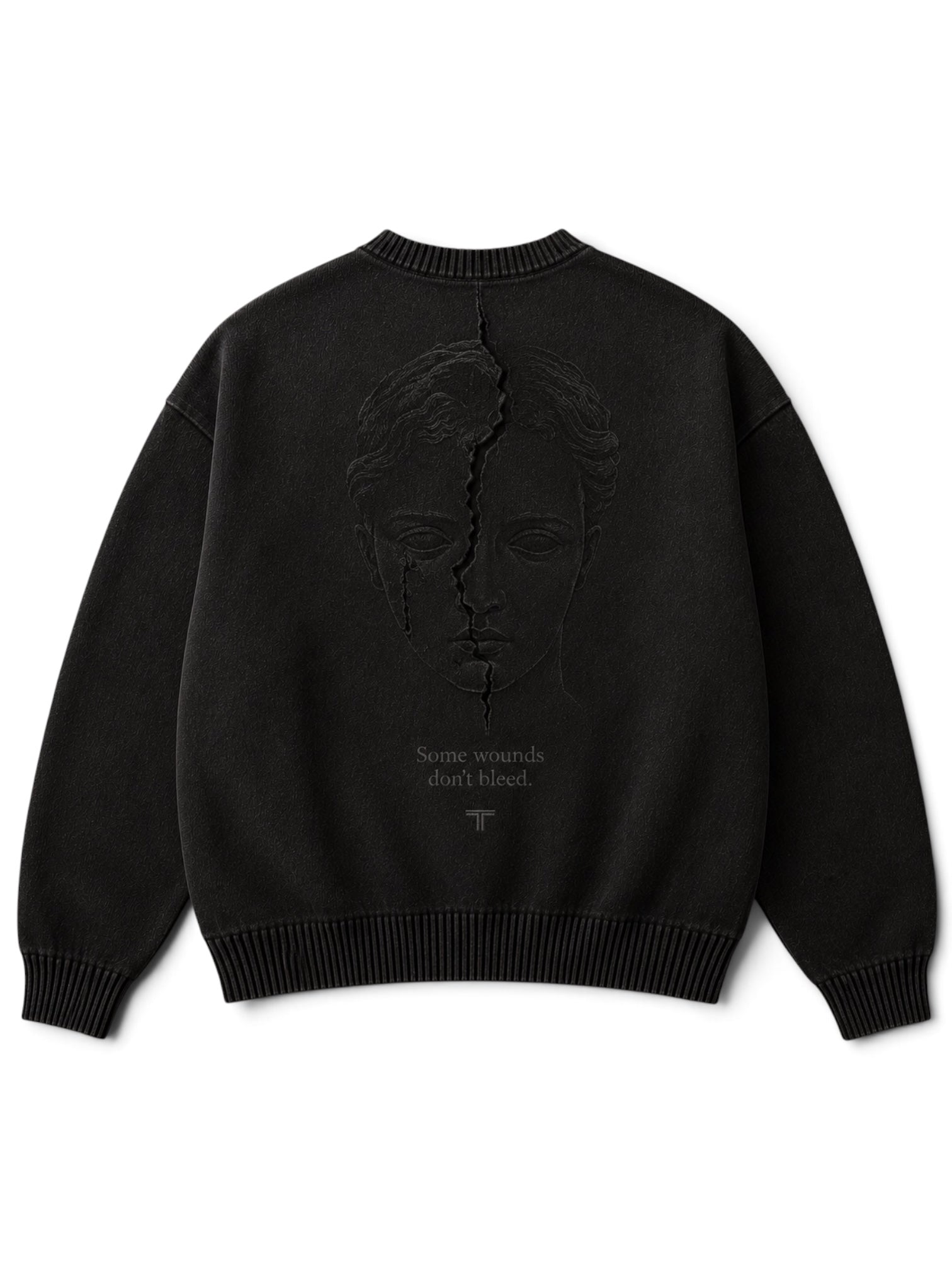 Tulios Fractured Truth™ Heavyweight Sweater – Washed Obsidian